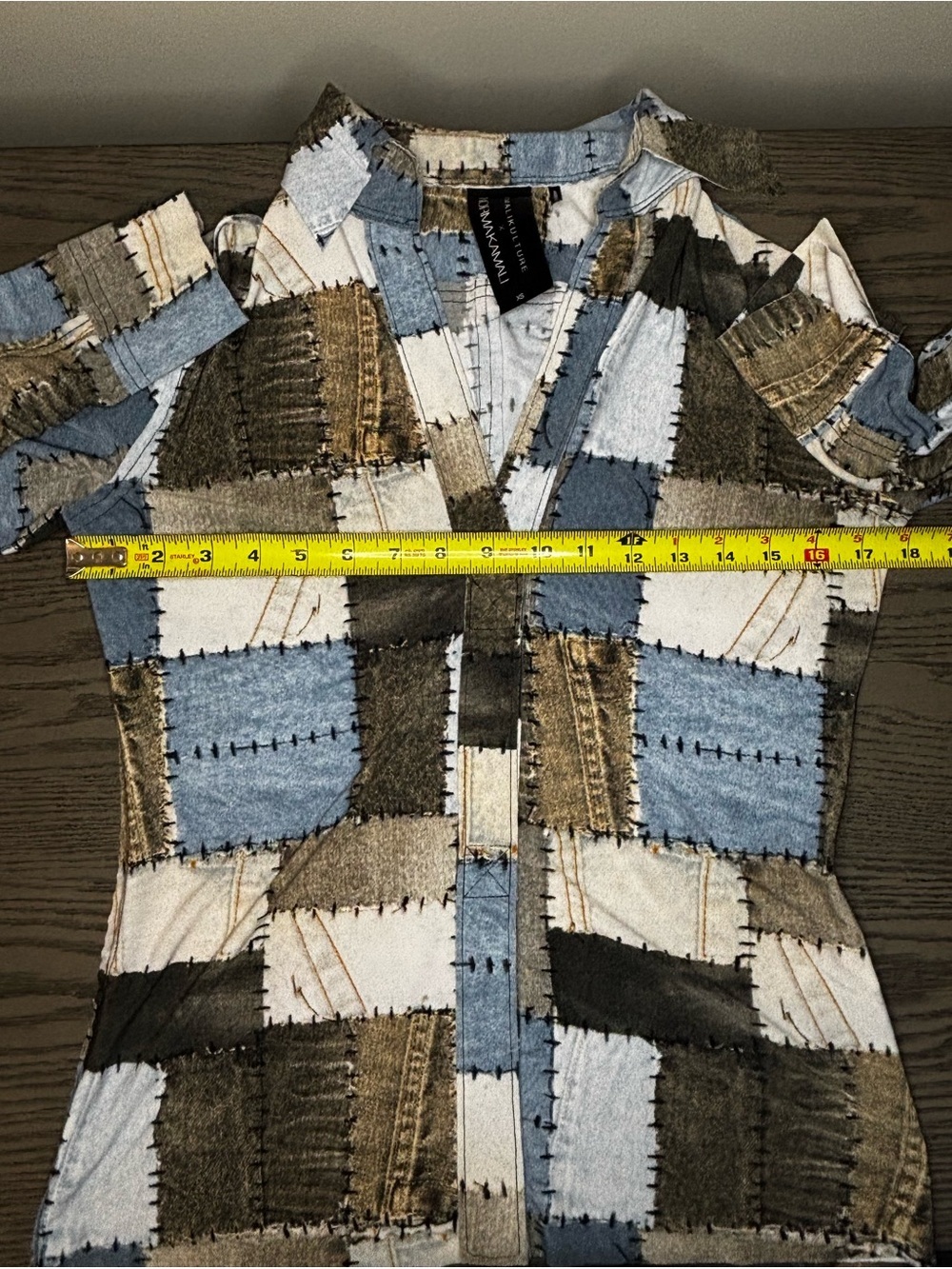 Norma Kamali Kamalikulture Patchwork Set XS Designer Top & Midi Skirt NWOT - Picture 6 of 11